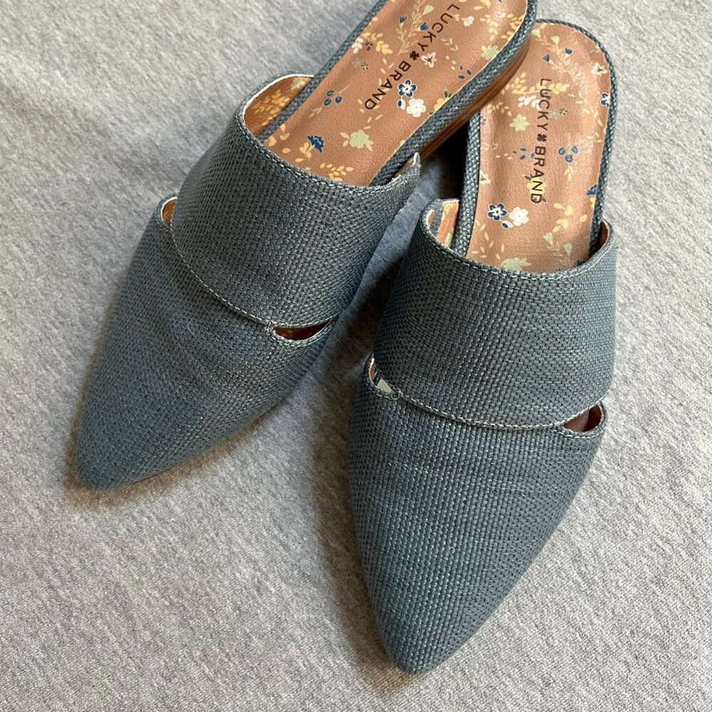 Lucky Brand Blue Slip-on Mules. Never Worn. Size 7.5 US | 38 EU - Picture 5 of 12